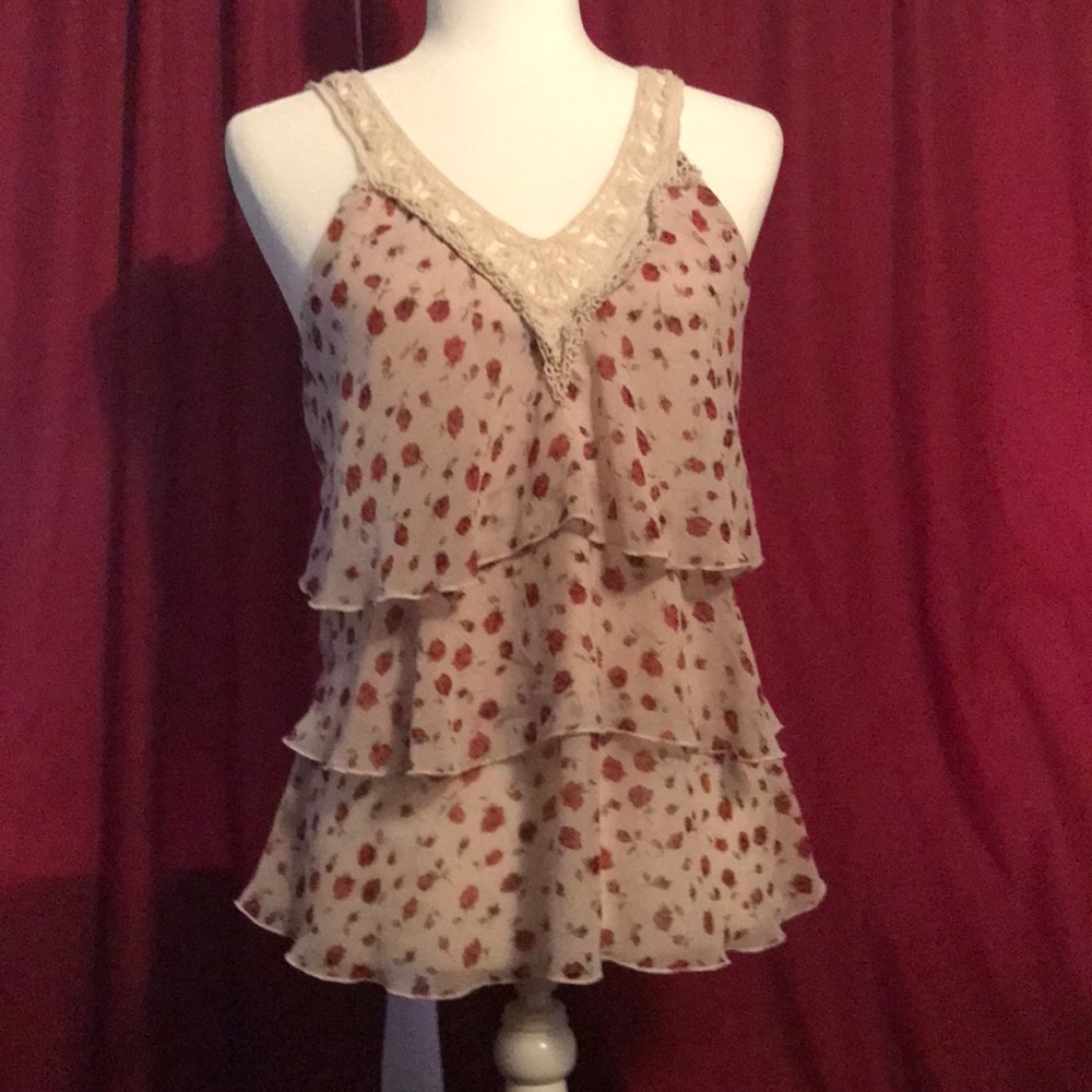 Forever21 floral ruffle blouse.  Used
